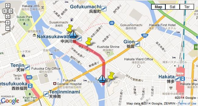 แผนที่การแห่เรือ