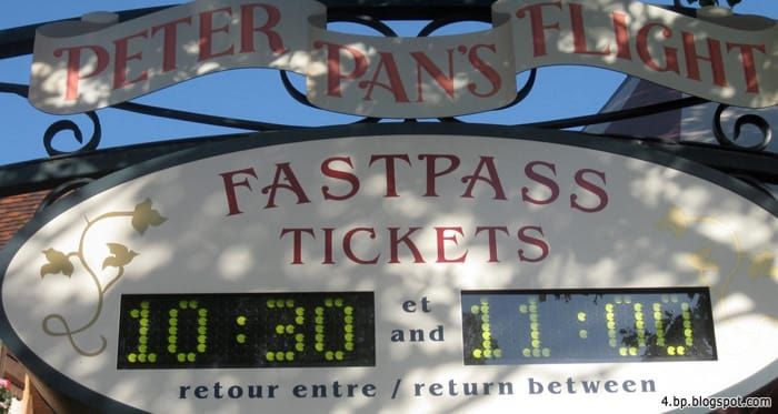 ป้ายบอกเวลา Fastpass