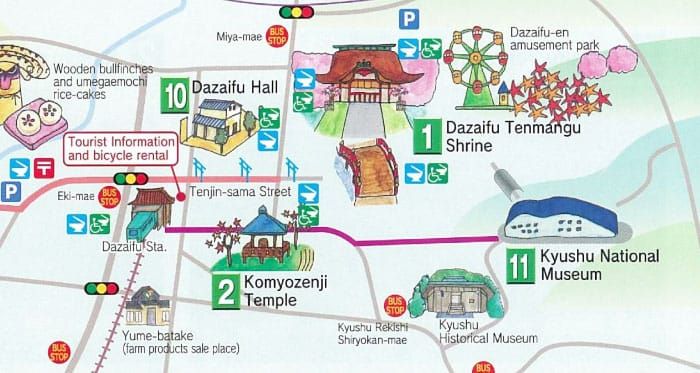 แผนที่เที่ยวรอบๆศาลเจ้าเทนมานกุ