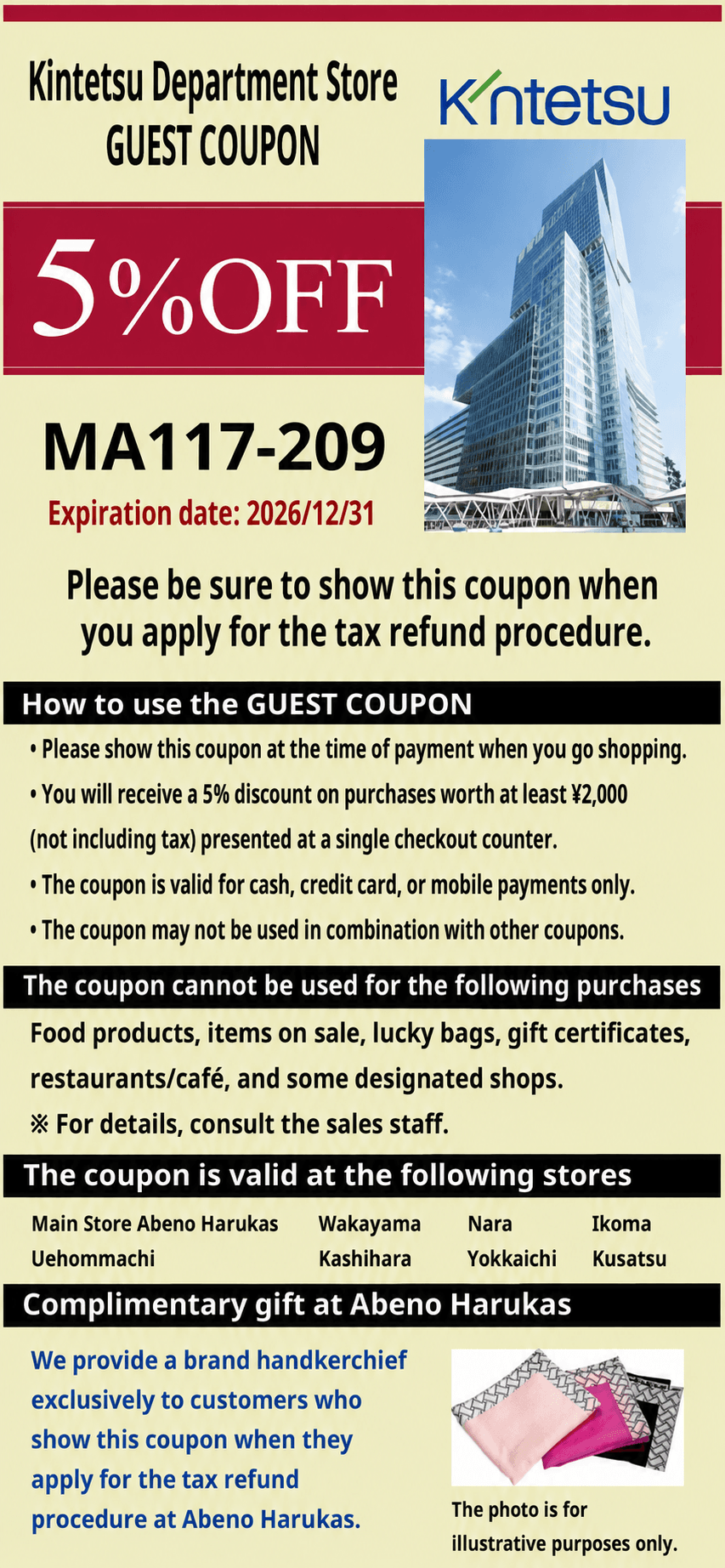 Kintetsu coupon